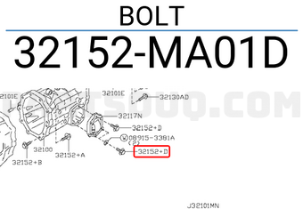 Nissan 32152MA01D BOLT