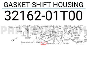 Nissan 3216201T00 GASKET-SHIFT HOUSING
