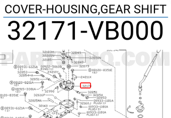 Nissan 32171VB000 COVER-HOUSING,GEAR SHIFT