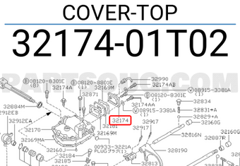 Nissan 3217401T02 COVER-TOP