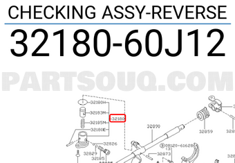 Nissan 3218060J12 CHECKING ASSY-REVERSE