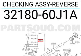 Nissan 3218060J1A CHECKING ASSY-REVERSE
