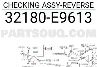 Nissan 32180E9613 CHECKING ASSY-REVERSE