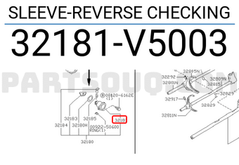 Nissan 32181V5003 SLEEVE-REVERSE CHECKING