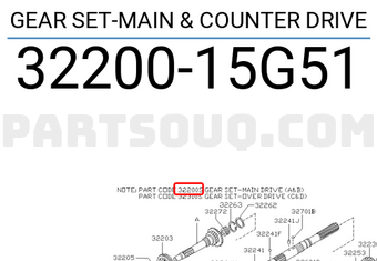 Nissan 3220015G51 GEAR SET-MAIN & COUNTER DRIVE