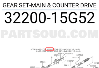 Nissan 3220015G52 GEAR SET-MAIN & COUNTER DRIVE