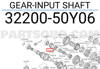 Nissan 3220050Y06 GEAR-INPUT SHAFT