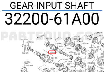 Nissan 3220061A00 GEAR-INPUT SHAFT