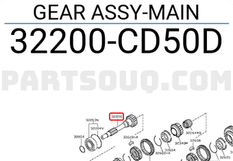 Nissan 32200CD50D GEAR ASSY-MAIN