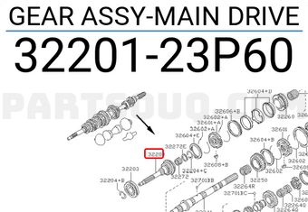 Nissan 3220123P60 GEAR ASSY-MAIN DRIVE