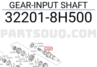 Nissan 322018H500 GEAR-INPUT SHAFT