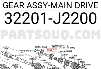 Nissan 32201J2200 GEAR ASSY-MAIN DRIVE