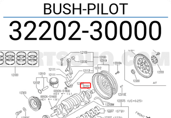 Nissan 3220230000 BUSH-PILOT