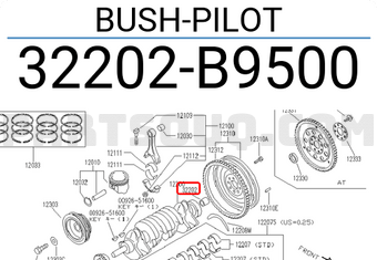 Nissan 32202B9500 BUSH-PILOT