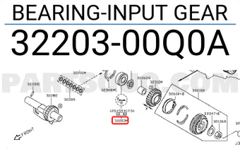 Nissan 3220300Q0A BEARING-INPUT GEAR