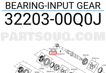 Nissan 3220300Q0J BEARING-INPUT GEAR