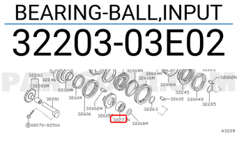 Nissan 3220303E02 BEARING-BALL,INPUT