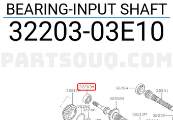 Nissan 3220303E10 BEARING-INPUT SHAFT