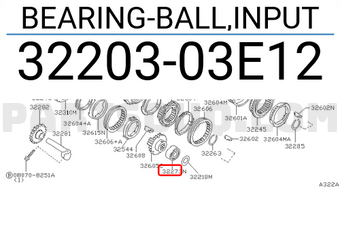Nissan 3220303E12 BEARING-BALL,INPUT