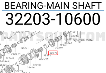 Nissan 3220310600 BEARING-MAIN SHAFT