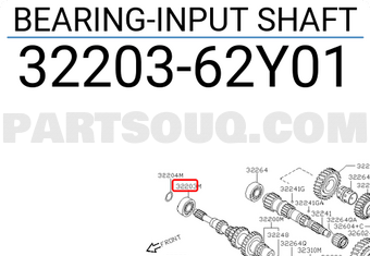 Nissan 3220362Y01 BEARING-INPUT SHAFT