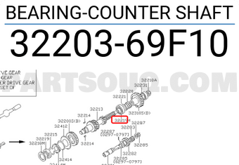 Nissan 3220369F10 BEARING-COUNTER SHAFT