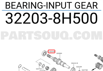 Nissan 322038H500 BEARING-INPUT GEAR