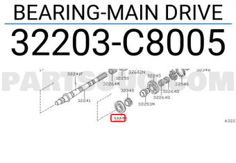 Nissan 32203C8005 BEARING-MAIN DRIVE