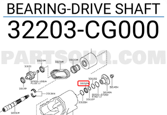 Nissan 32203CG000 BEARING-DRIVE SHAFT