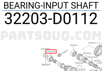 Nissan 32203D0112 BEARING-INPUT SHAFT