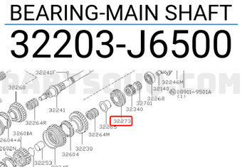 Nissan 32203J6500 BEARING-MAIN SHAFT