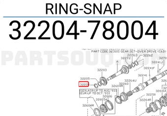 Nissan 3220478004 RING-SNAP