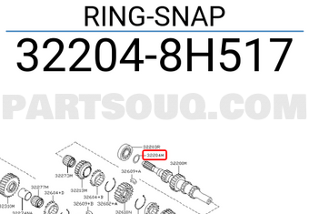 Nissan 322048H517 RING-SNAP