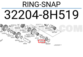Nissan 322048H519 RING-SNAP