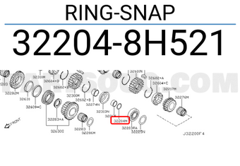 Nissan 322048H521 RING-SNAP