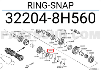 Nissan 322048H560 RING-SNAP