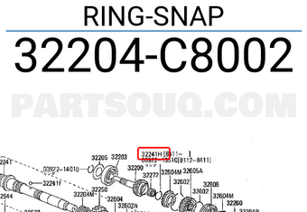 Nissan 32204C8002 RING-SNAP