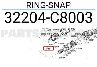 Nissan 32204C8003 RING-SNAP