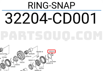 Nissan 32204CD001 RING-SNAP