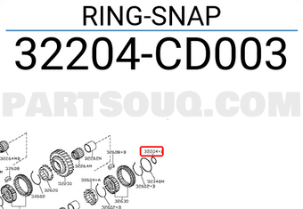 Nissan 32204CD003 RING-SNAP