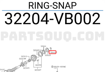 Nissan 32204VB002 RING-SNAP