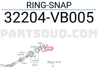 Nissan 32204VB005 RING-SNAP