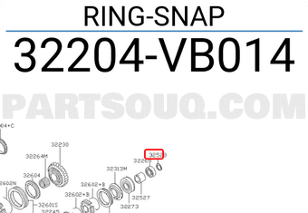 Nissan 32204VB014 RING-SNAP