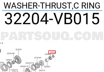 Nissan 32204VB015 WASHER-THRUST,C RING