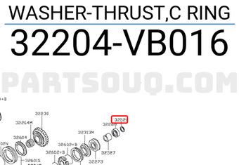 Nissan 32204VB016 WASHER-THRUST,C RING