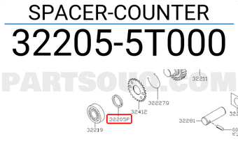 Nissan 322055T000 SPACER-COUNTER