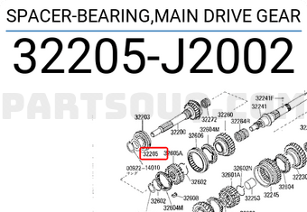 Nissan 32205J2002 SPACER-BEARING,MAIN DRIVE GEAR