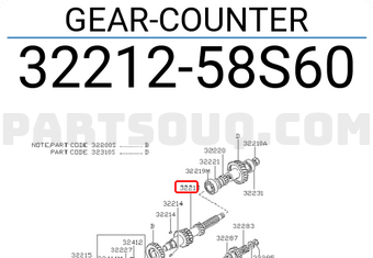 Nissan 3221258S60 GEAR-COUNTER