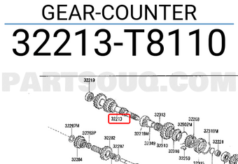 Nissan 32213T8110 GEAR-COUNTER