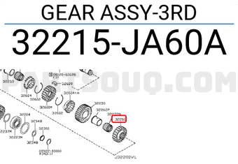 Nissan 32215JA60A GEAR ASSY-3RD